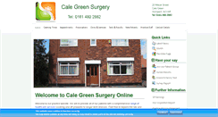Desktop Screenshot of calegreensurgery.co.uk